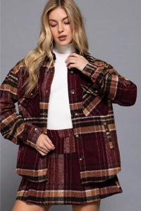 Plaid Button Jacket