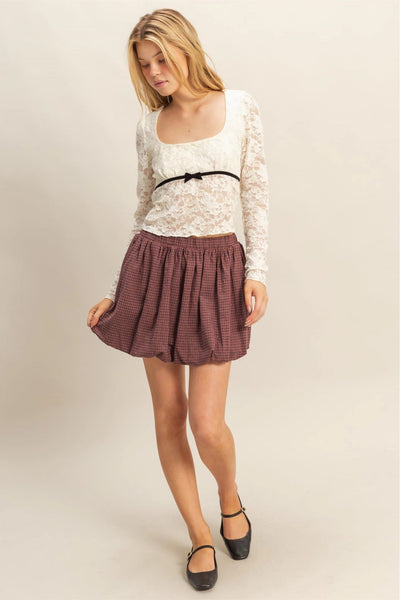 Checkered Mini Skirt