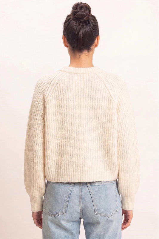woman in cardi