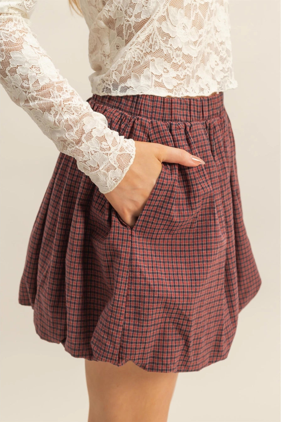 Checkered Mini Skirt