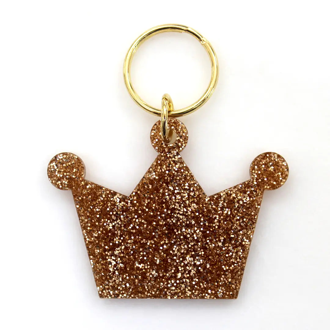 Glitter Crown Keychain