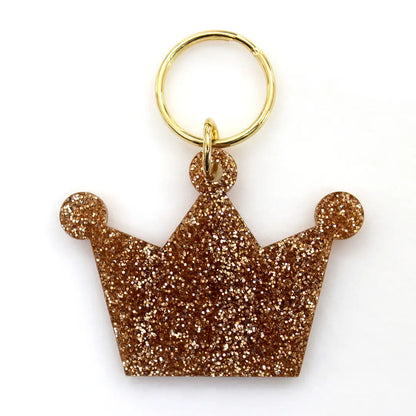 Glitter Crown Keychain