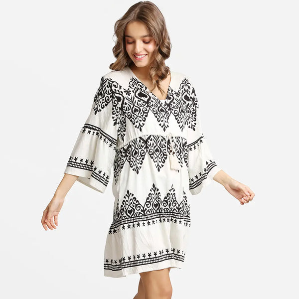 Boho Pattern Print Dress