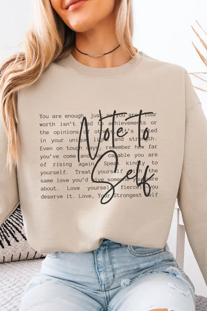 Note To Self Graphic Sweatshirt