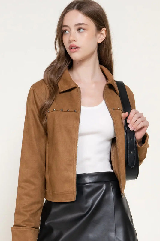 woman in jacket and skirt 