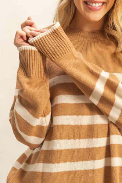 Striped Casual Crew Neck Soft Sweater