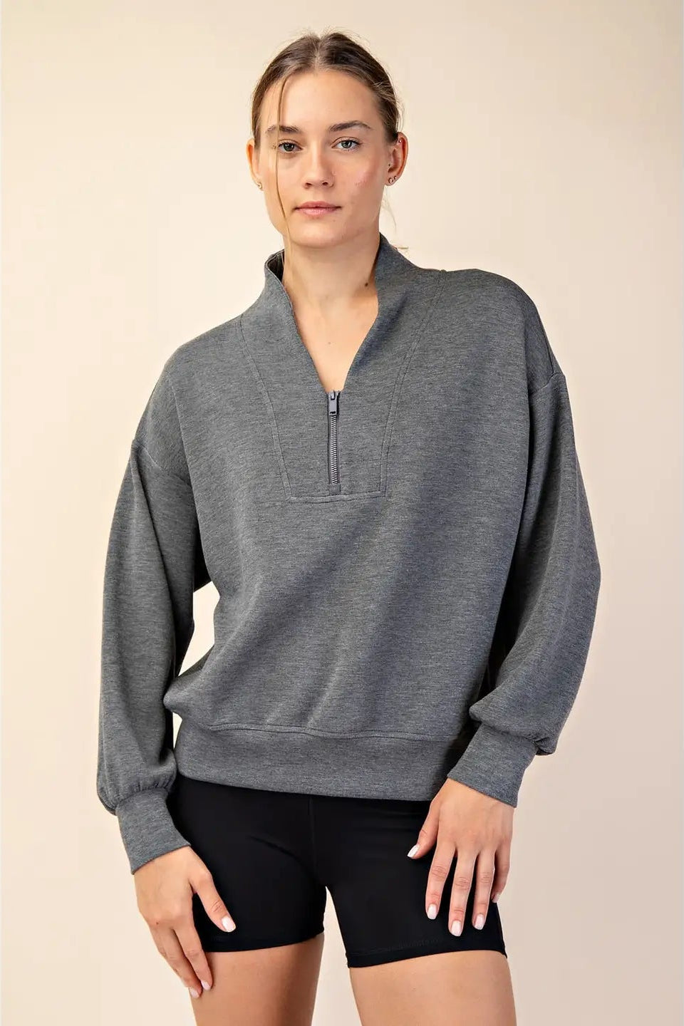 Modal Scuba Luxe Half Zip Jacket