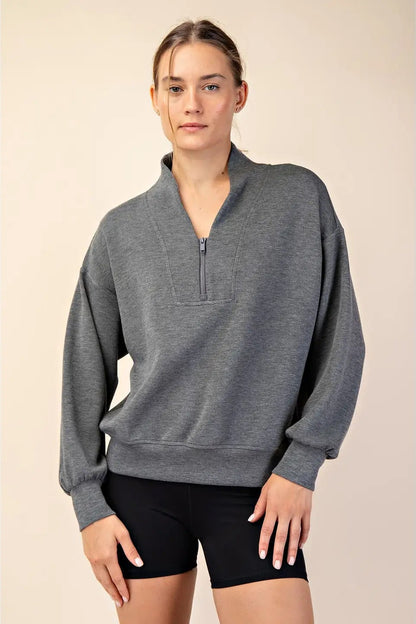 Modal Scuba Luxe Half Zip Jacket