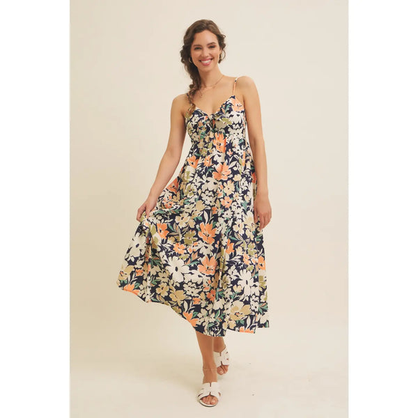 Cami Floral Print Midi Dress