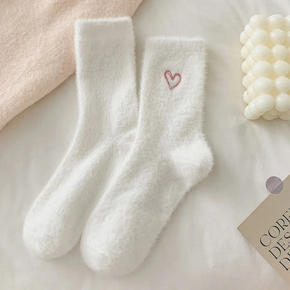 Plush Heart Socks