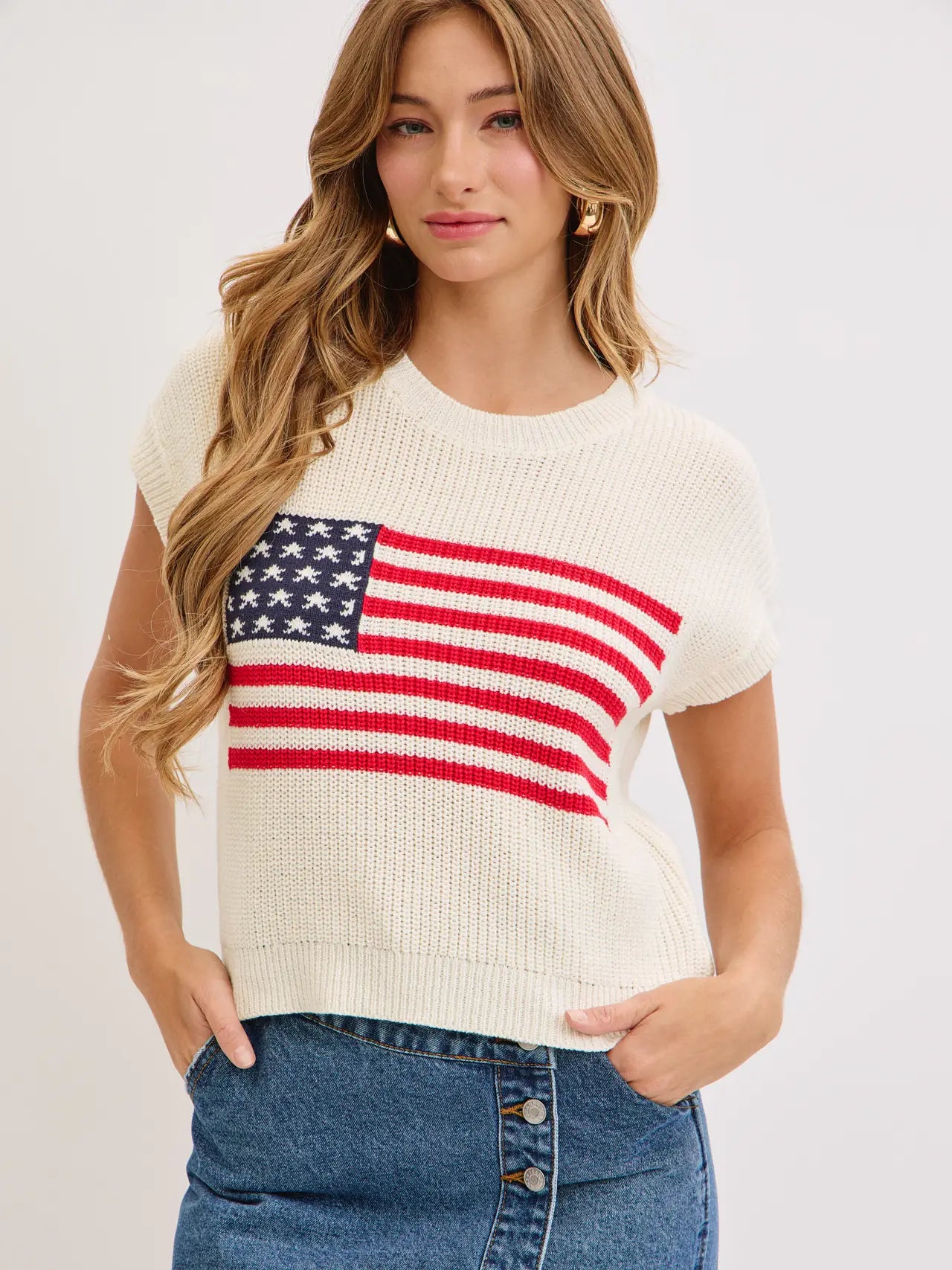 Stars and Stripes Knit Top
