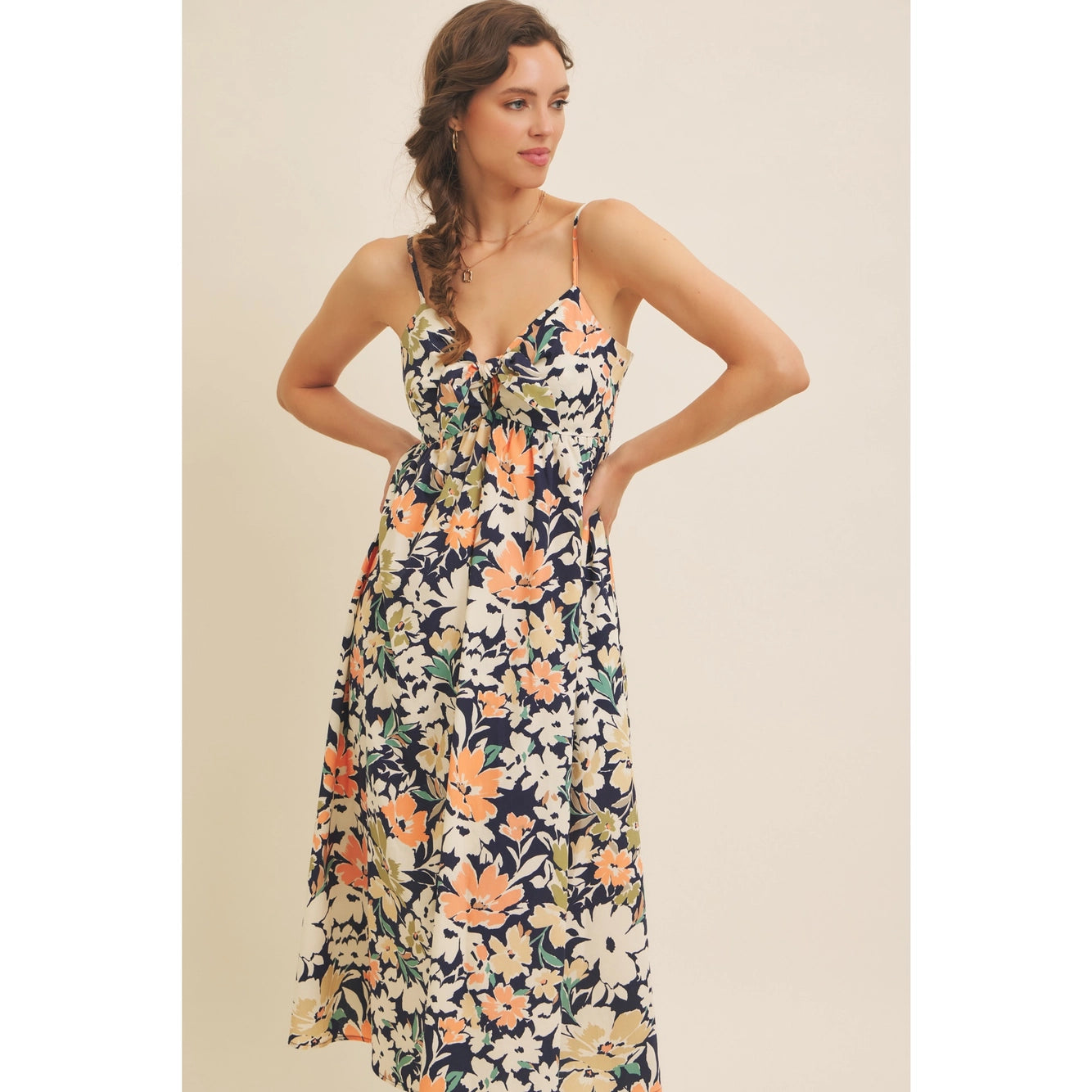 Cami Floral Print Midi Dress