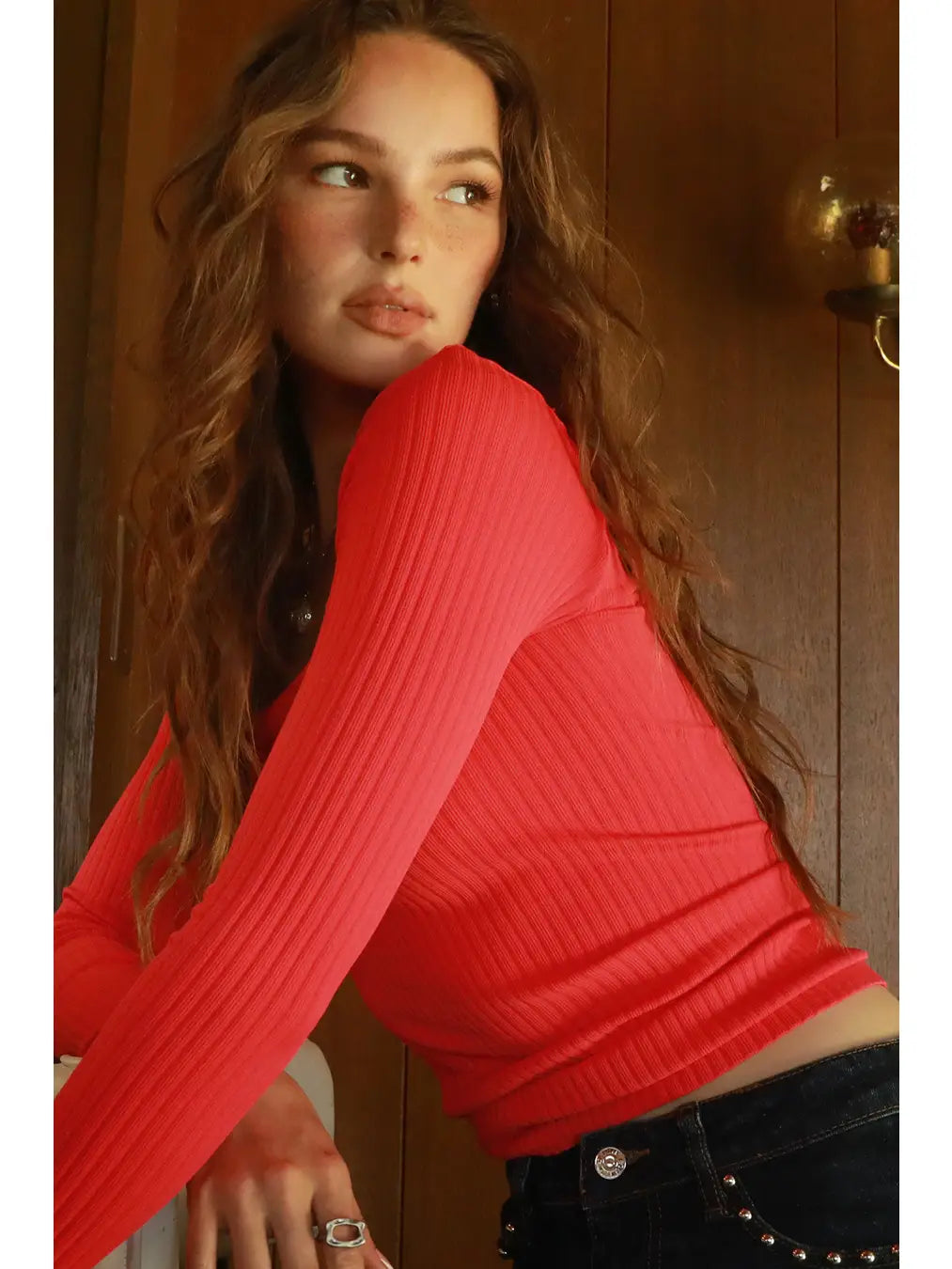 Wide Ribbed Square Top