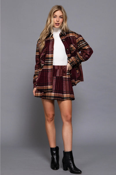 Plaid Button Jacket