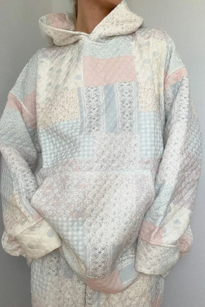 Shades of Blue Quilted Hoodie