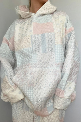 Shades of Blue Quilted Hoodie