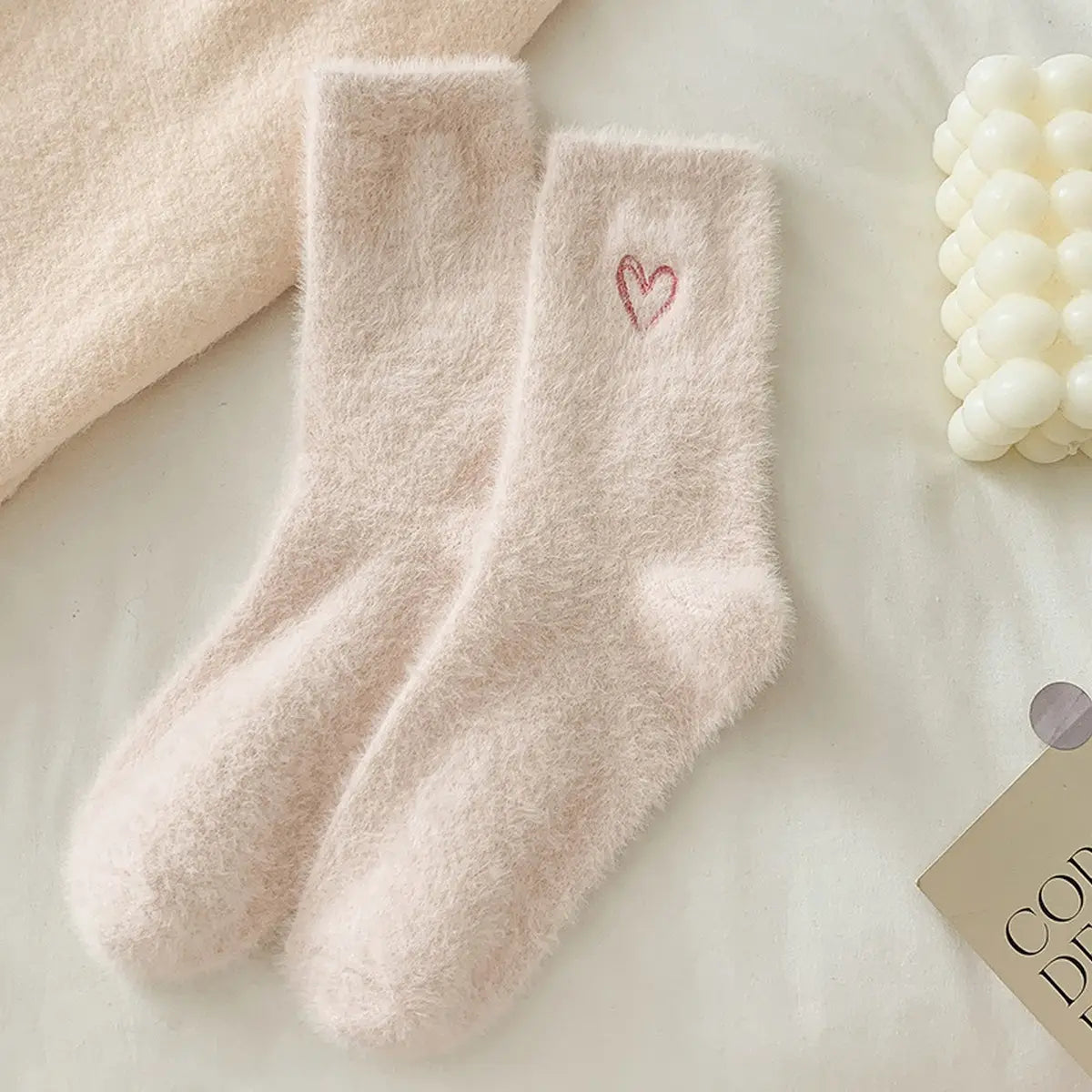 Plush Heart Socks