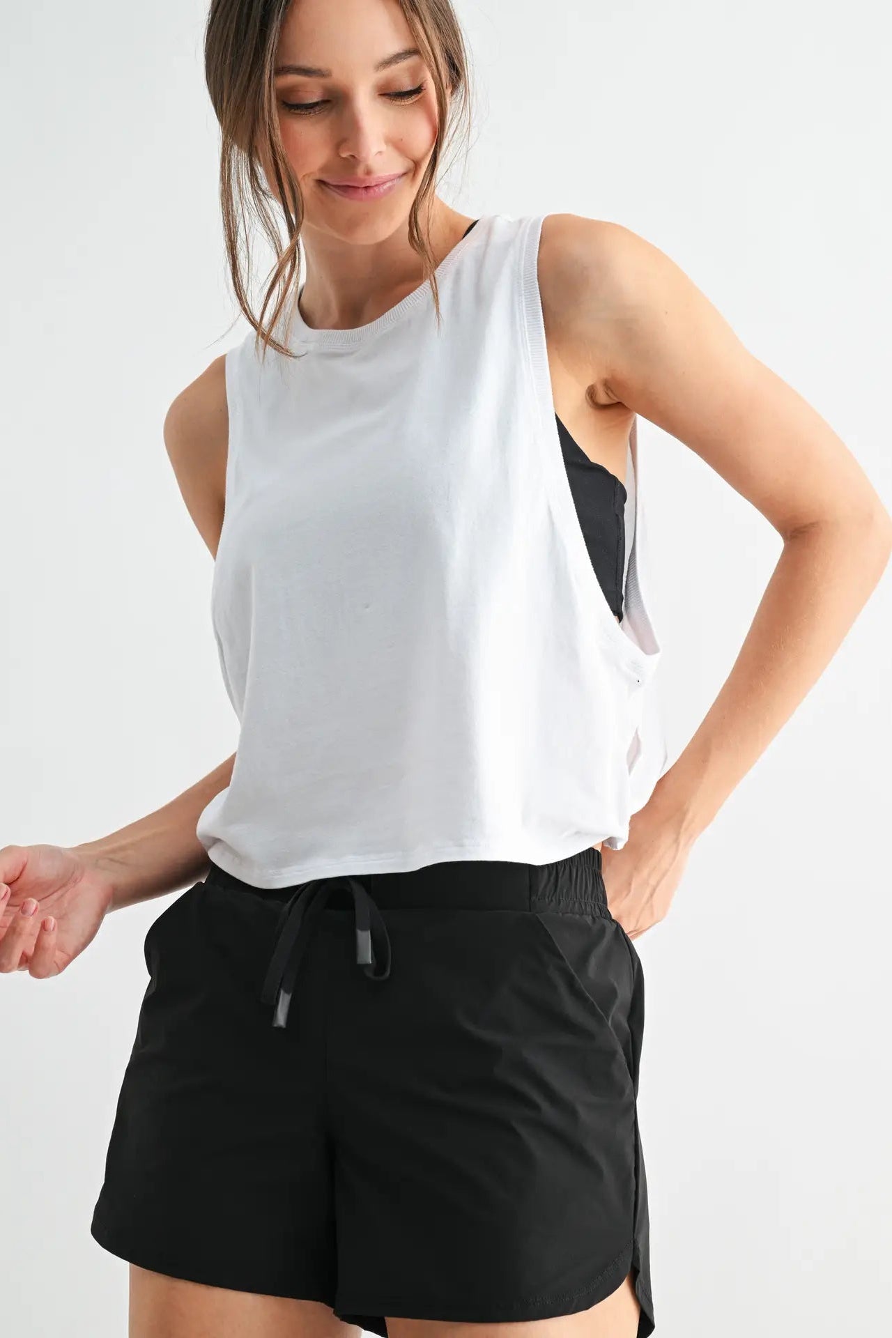 Pima Cotton Relaxed Side-Knot Tank