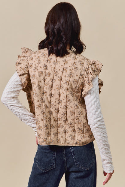 Quilted Floral Vest