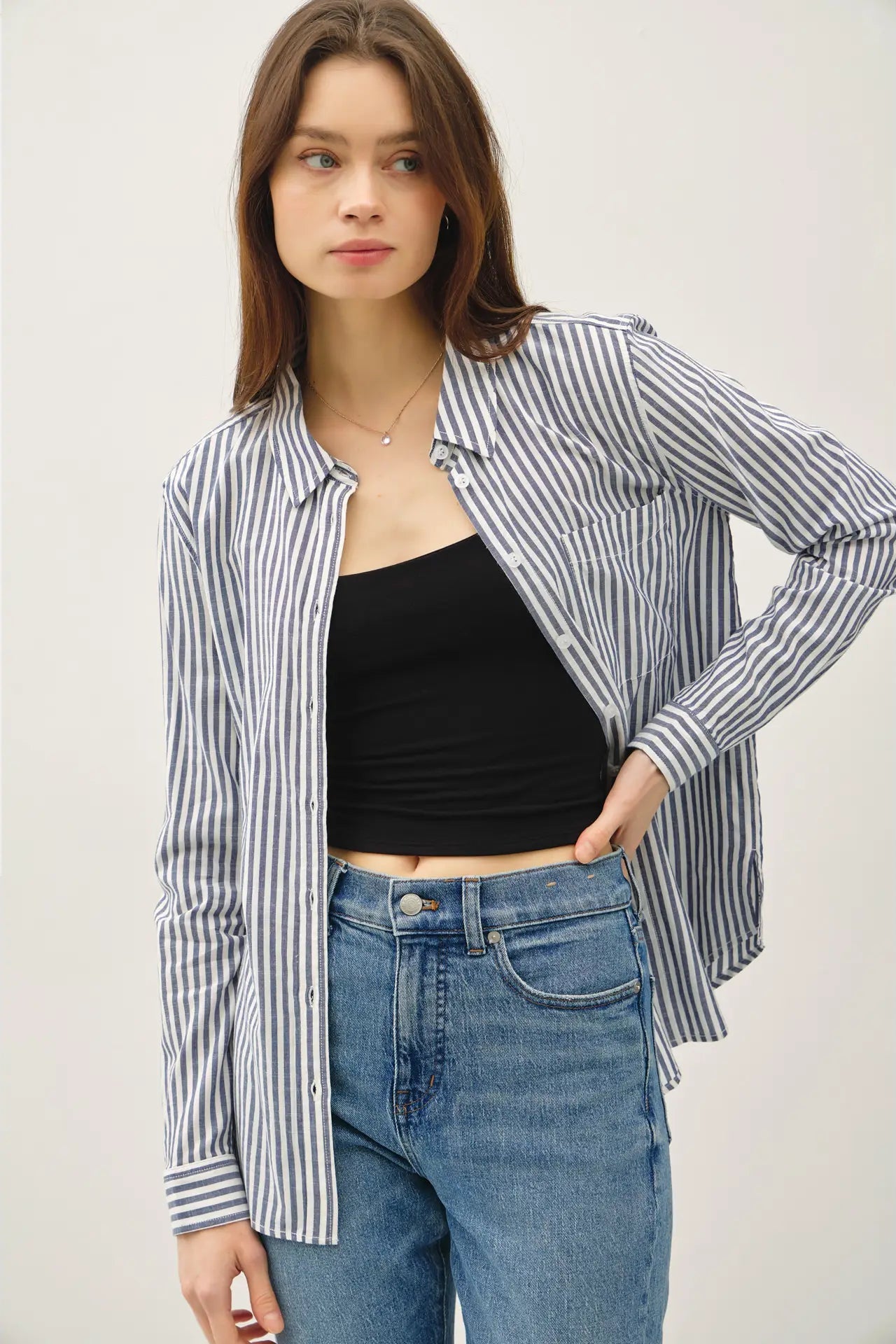 Signature Stripe Button Up