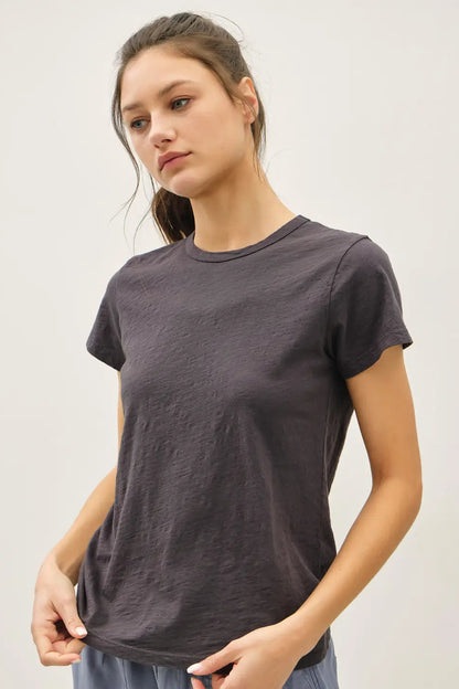 girl in vintage tee