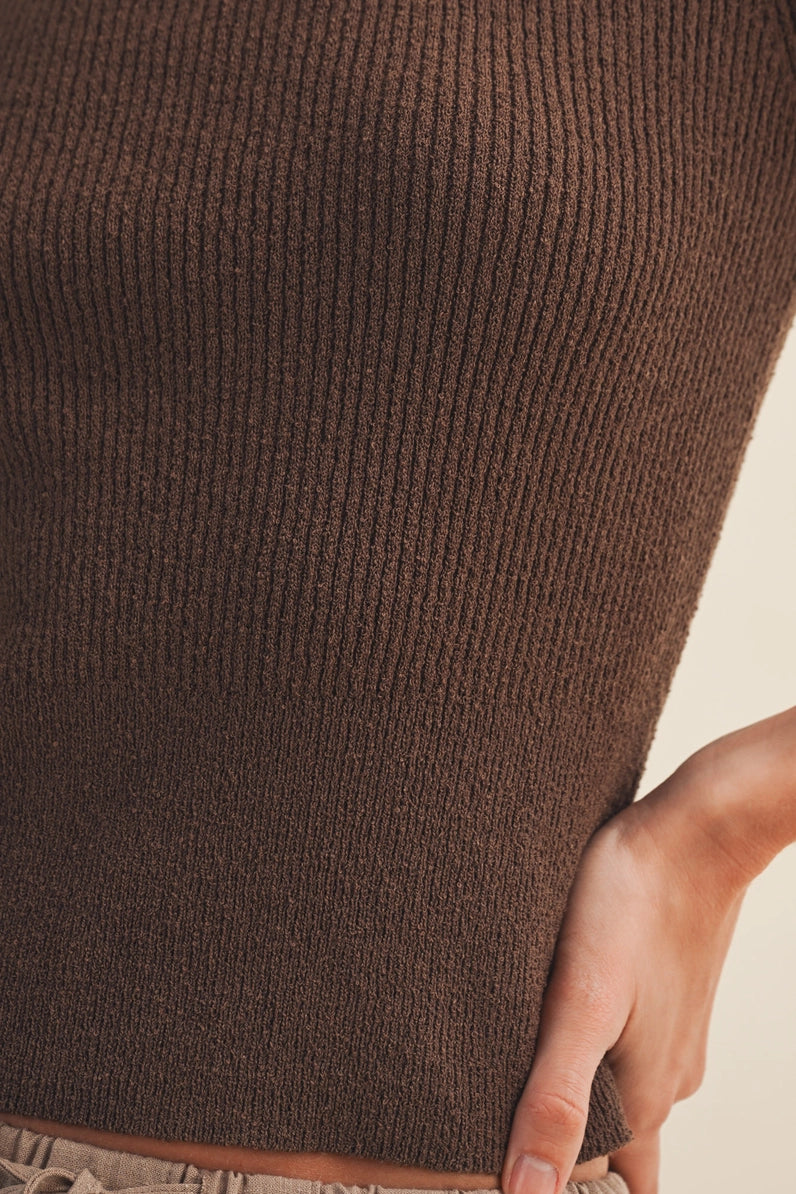 close up of brown sweater