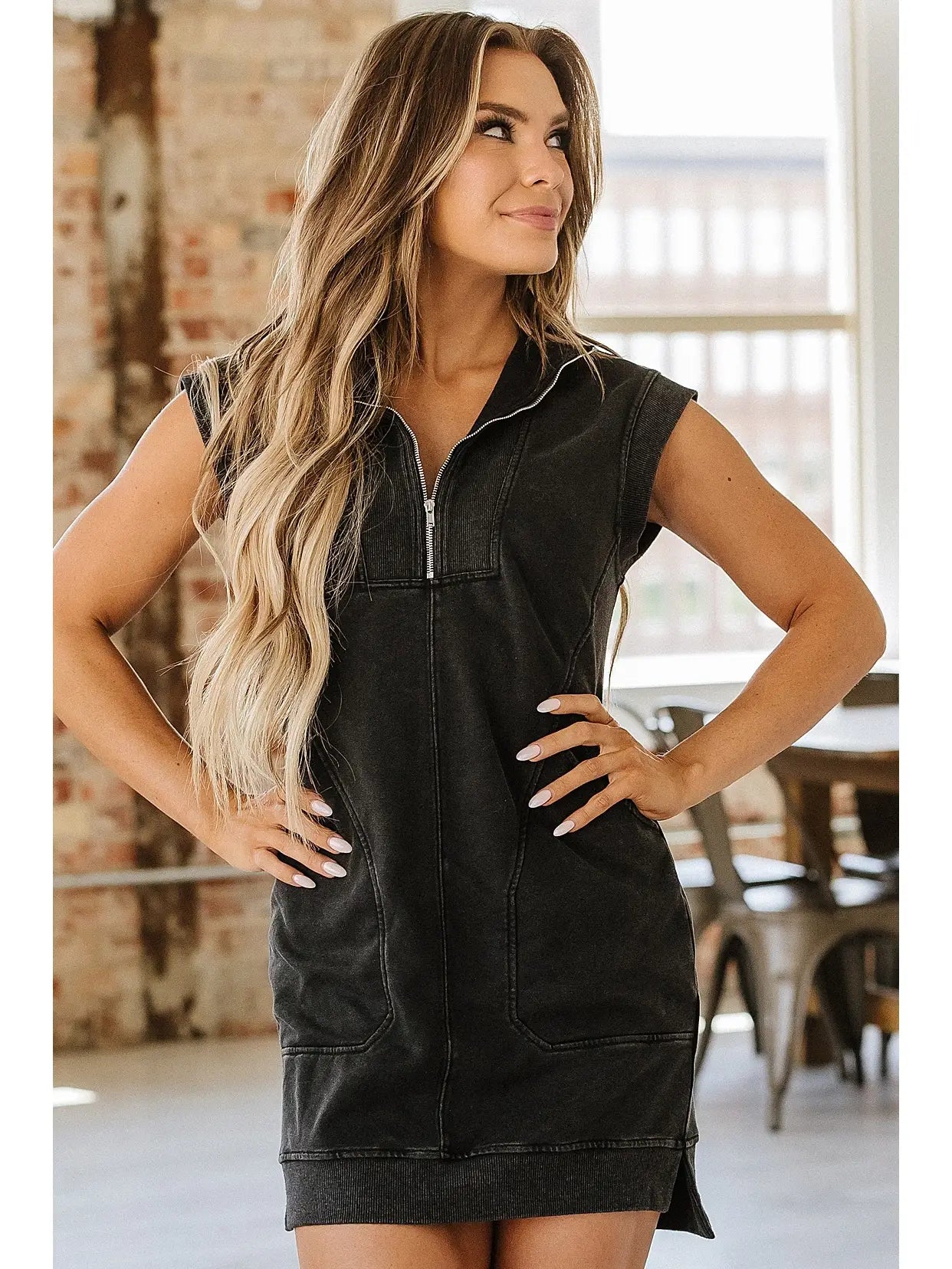 Lowen Zipped Sweatshirt Dress