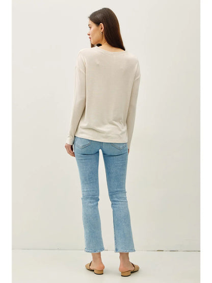 Buttery Soft Hacci Henley Top