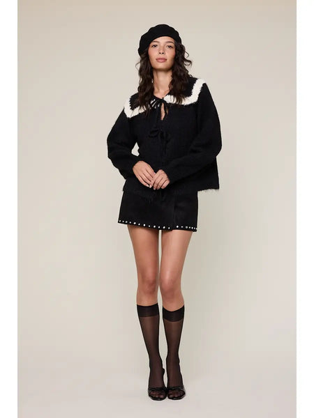 Suede Studded Mini Skort