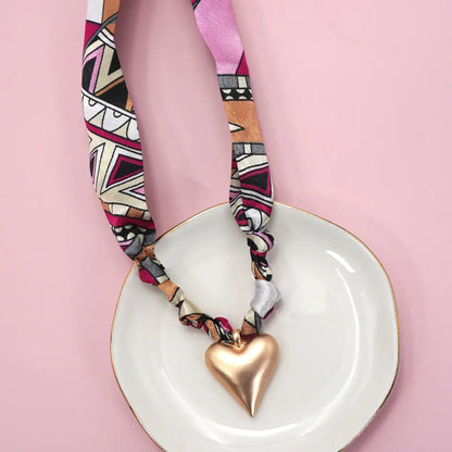 Handmade Scarf Charm Necklace