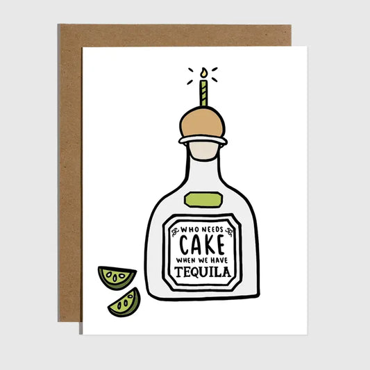 Cake Tequila Birthday Card