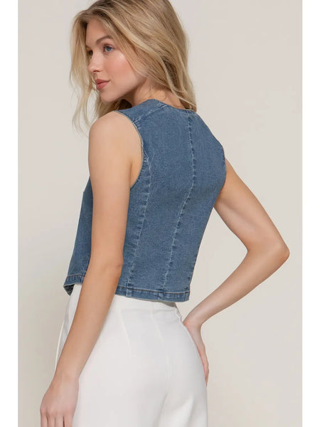 Stretch Denim Vest