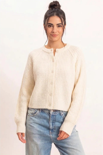 woman in cardi