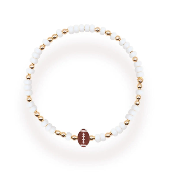 Football Bb Bead Bracelet
