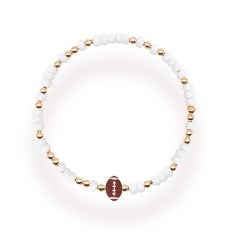 Football Bb Bead Bracelet