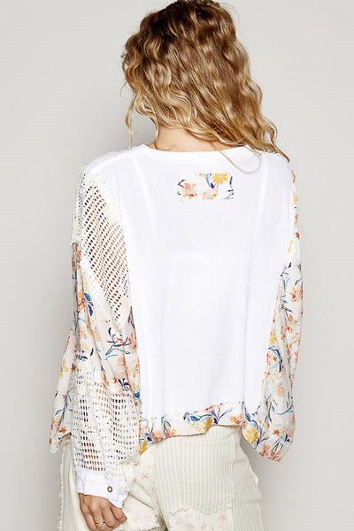 Petal Contrast Blouse