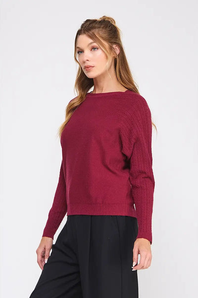 Braided Sleeve Knit