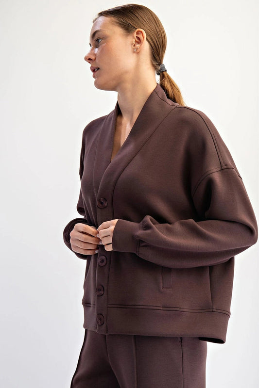 woman in cardi