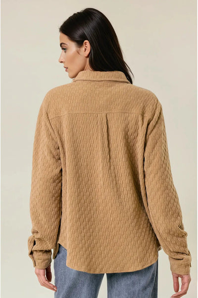 Textured Button Down Shirt