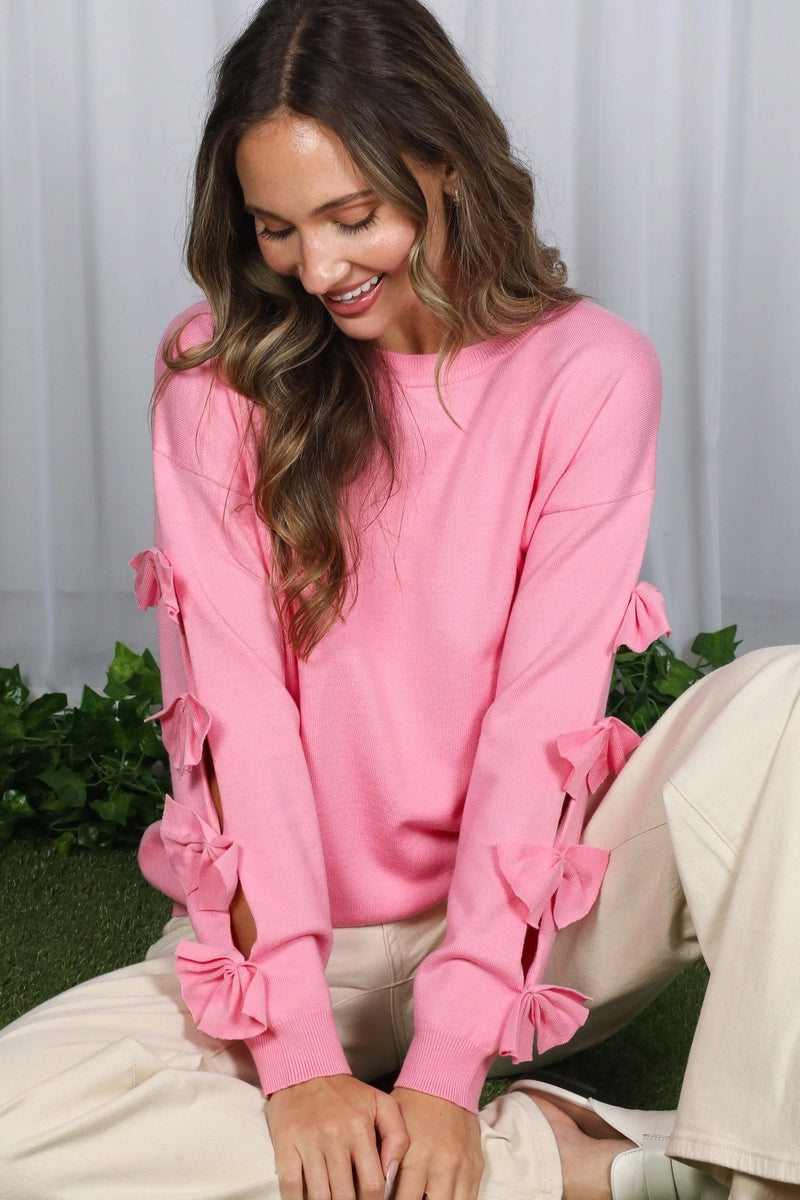 Bow Embellished Sweater