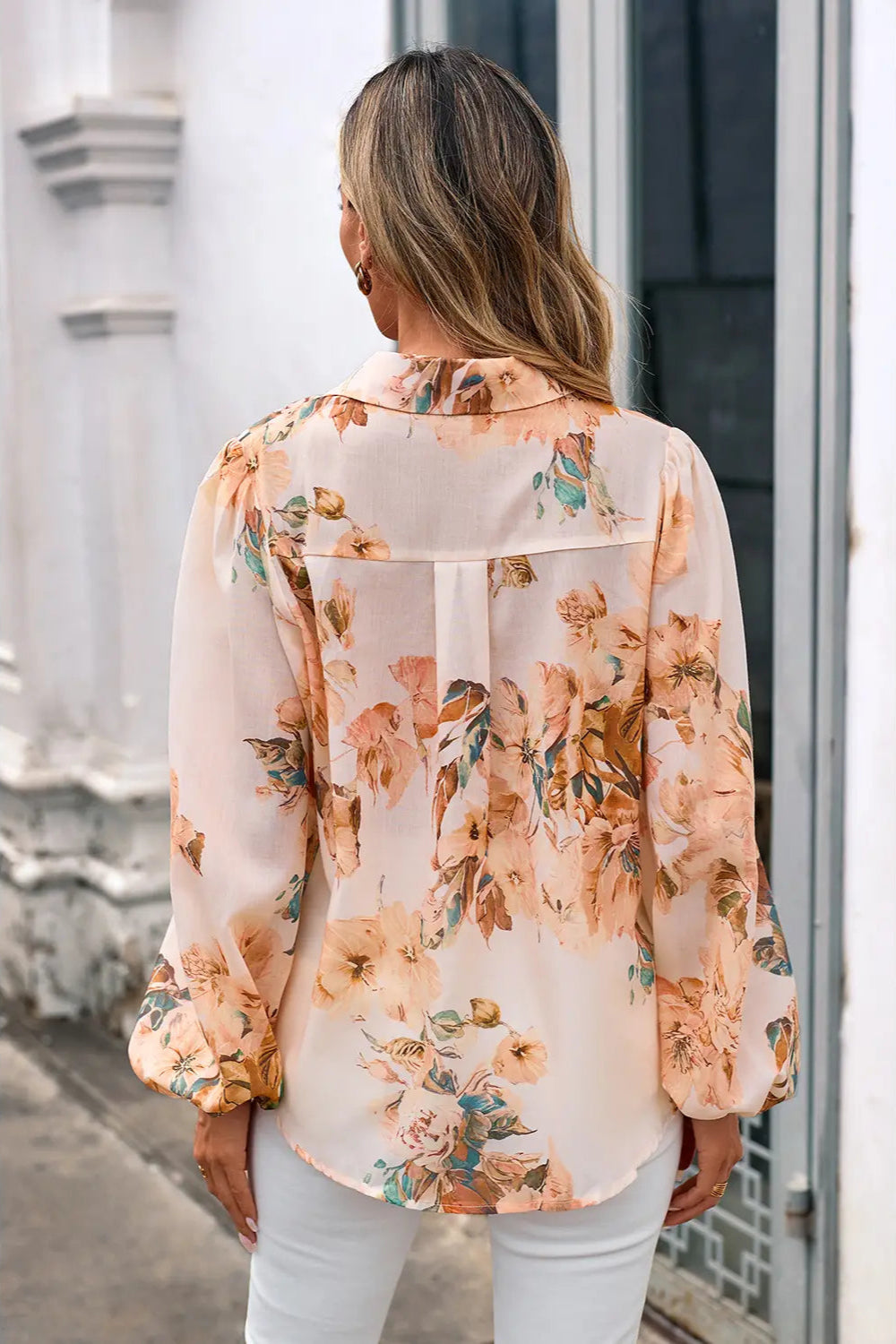 Floral Puff Sleeve Blouse