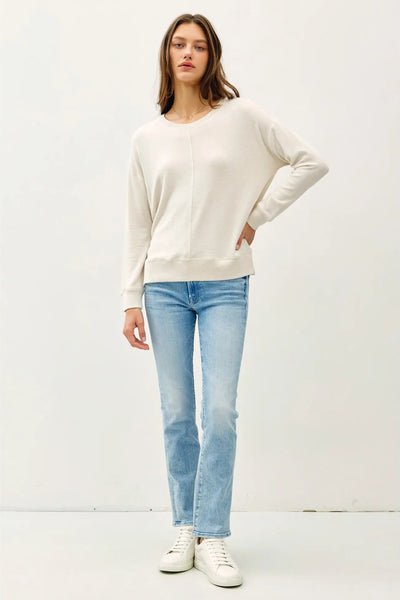 Hacci Brushed Pullover Knit Top