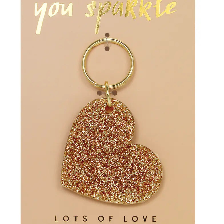 Heart Glitter Keychain