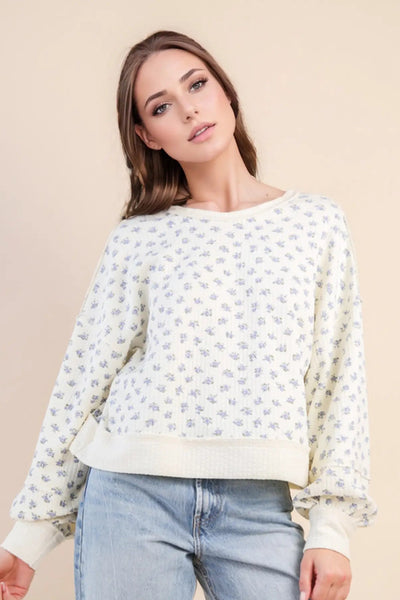 Floral Printed Knit Top