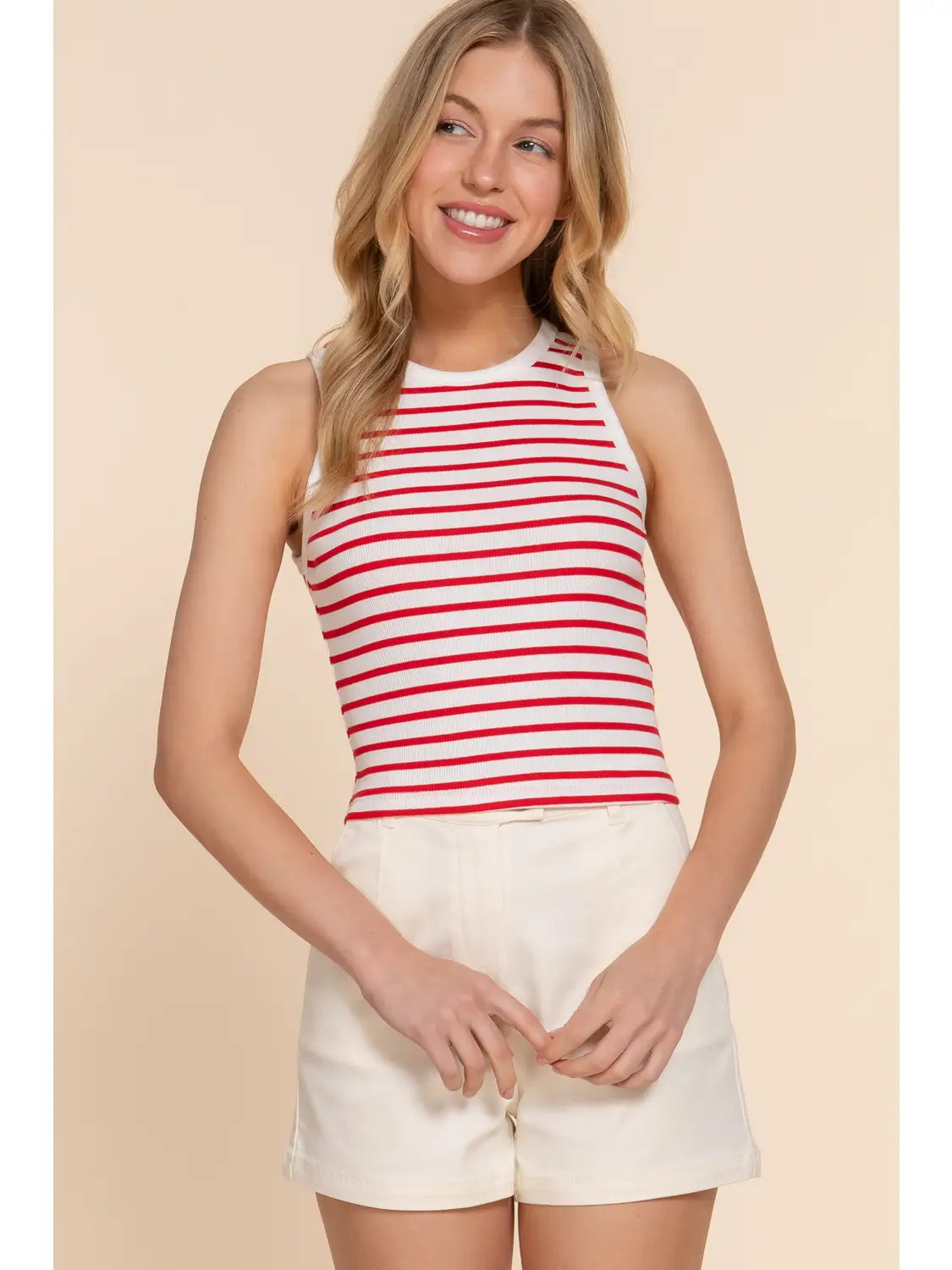 Stripe Rib Knit Top