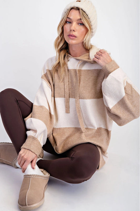 woman in striped sweater