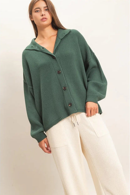 woman wearing green cardigan 
