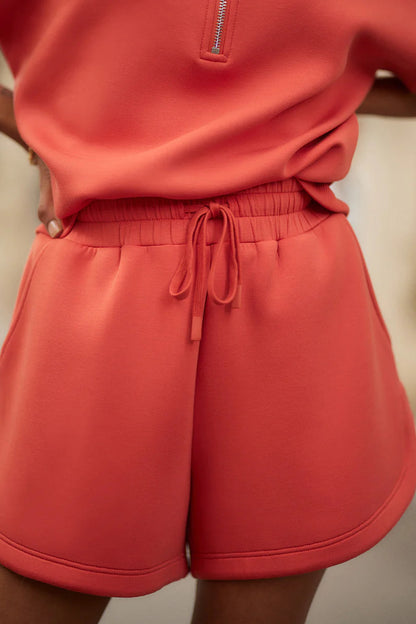 close up of red shorts