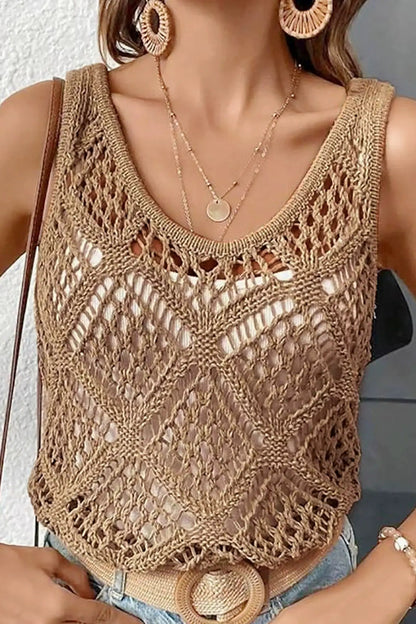 Beach Style Crochet Knit Tank