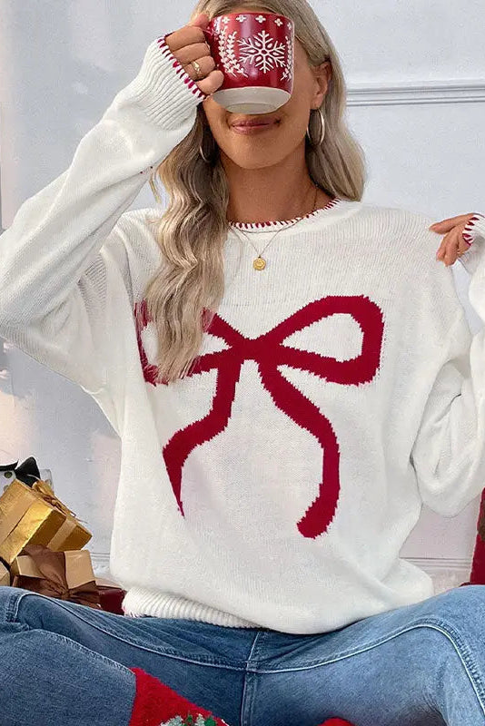 Red Bow Sweater